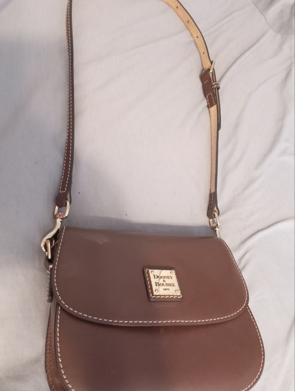 BROWN LEATHER DOONEY & BOURKE PURSE HAND BAG VINTAGE